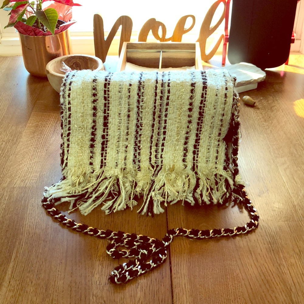 ZARA Tweed Crossbody Purse
